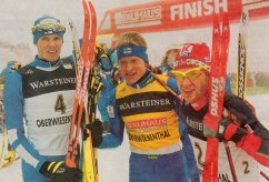 Siegerehrung im Skistadion am Fichtelberg